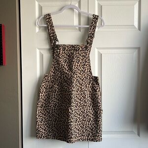 Cute cheetah overall dress